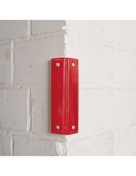 Rechthoekige reflectoren met schroefgaten - rood - 4 stuks