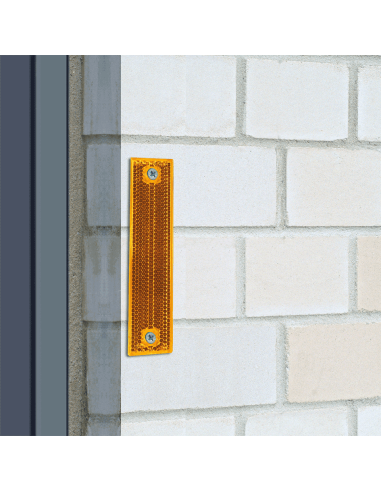 Rechthoekige reflectoren met schroefgaten - geel - 4 stuks