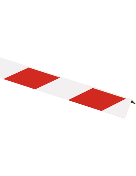 Aluminium hoekprofiel - rood wit - 990 mm lang
