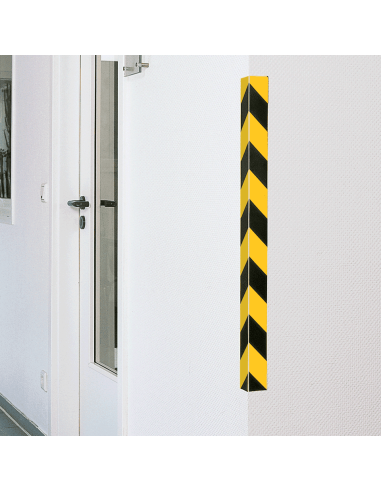 Aluminium hoekprofiel - geel zwart - 990 mm lang