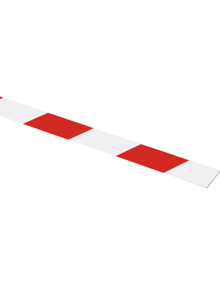 Aluminium vlakprofiel - rood wit - 990 mm lang