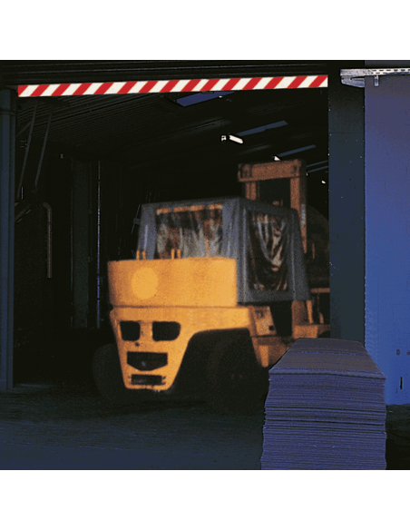 Aluminium vlakprofiel - rood wit - 990 mm lang