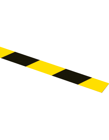Aluminium vlakprofiel - geel zwart - 990 mm lang