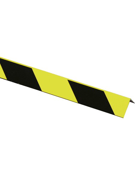 Lichtgevend aluminium hoekprofiel - geel zwart - 990 mm lang