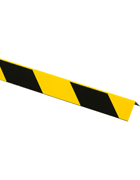 Reflecterend aluminium hoekprofiel - geel zwart - 990 mm lang