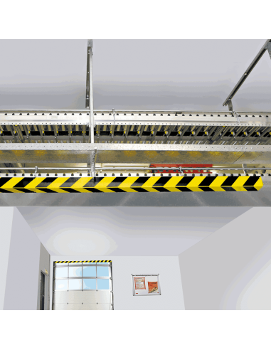 Reflecterend aluminium hoekprofiel - geel zwart - 990 mm lang