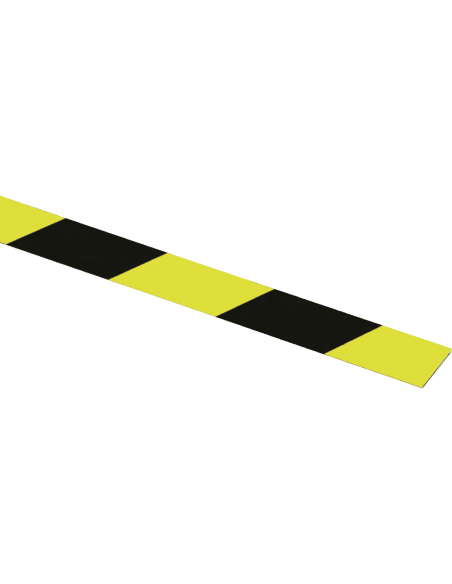 Lichtgevend aluminium vlakprofiel - geel zwart - 990 mm lang