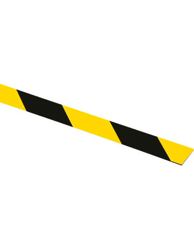 Kunststof vlakprofiel - geel zwart - 990 mm lang