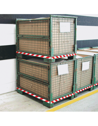 Magnetische waarschuwingsmarkering - rood wit