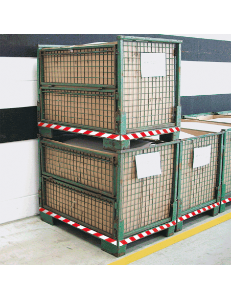 Magnetische waarschuwingsmarkering - rood wit