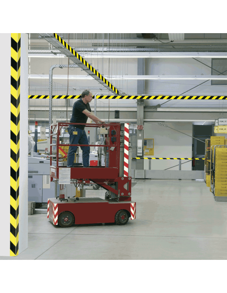 Extra lichtgevende markeringstape - rood wit - 16 meter op rol