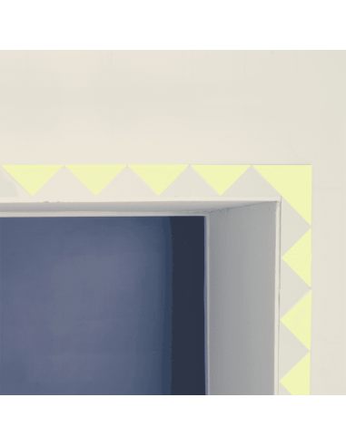 Extra lichtgevende gekartelde deurstrip - aluminium - 25 x 1000 mm