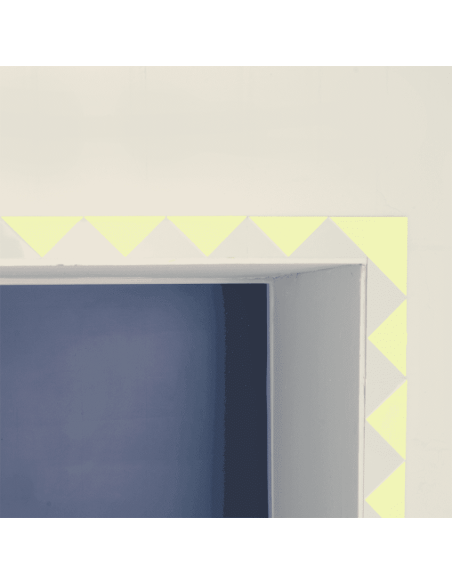 Extra lichtgevende gekartelde deurstrip - aluminium - 25 x 1000 mm