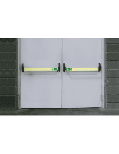 Extra lichtgevende nooduitgang strip voor panieksluiting - 75 x 1000 mm