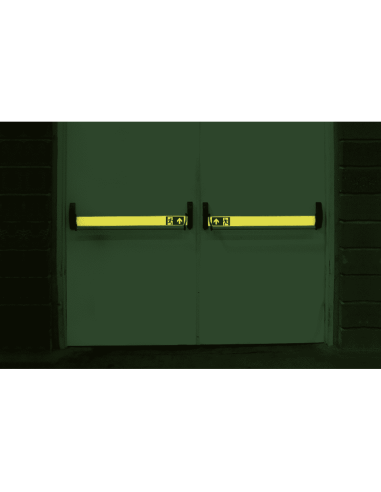 Extra lichtgevende nooduitgang strip voor panieksluiting - 75 x 1000 mm