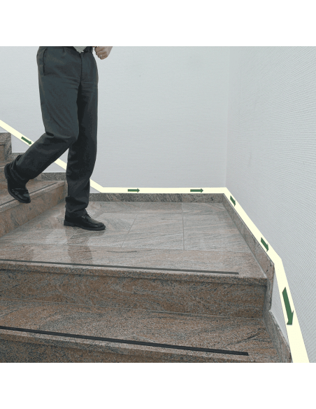 Lichtgevende tape met pijlen - 25 meter op rol