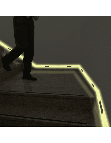 Lichtgevende tape met pijlen - 25 meter op rol