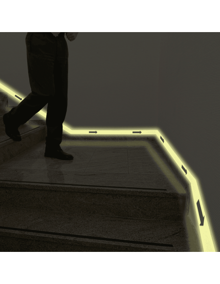 Lichtgevende tape met pijlen - 25 meter op rol