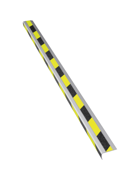 Lichtgevend antislip hoekprofiel trap - geel zwart
