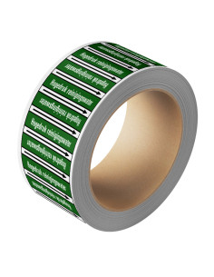 Hogedruk reinigingswaterleidingmarkering op rol, 25 meter, groen wit, stroomrichting