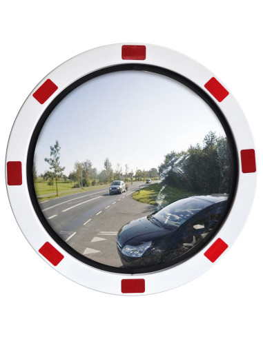 DURABEL IceFree ECO ronde verkeersspiegel - rood wit - roestvrij staal