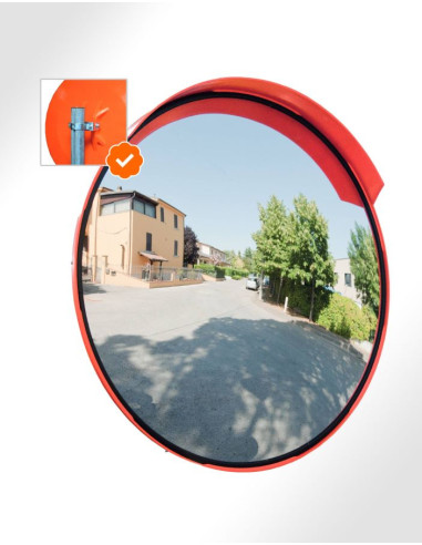 Universele ronde verkeersspiegel - oranje