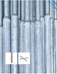 Flespaal - verzinkt staal - inclusief ankers