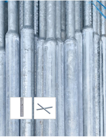 Flespaal - verzinkt staal - inclusief ankers