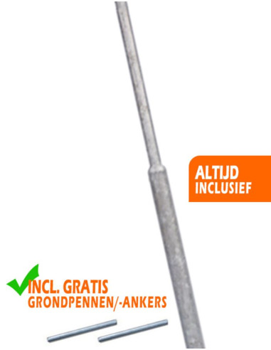 Flespaal - verzinkt staal - inclusief ankers