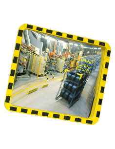 Eucryl rechthoekige bewakingsspiegel - geel zwart