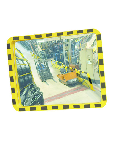 Eucryl rechthoekige bewakingsspiegel - geel zwart