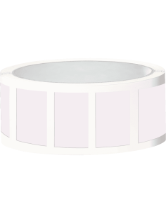 Rechthoekige markeringsstickers - zelfklevende folie - 50 x 25 mm - 100 stuks op rol