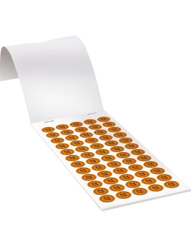 Keuringssticker jaartal 27, 15 mm, 420 per boekje