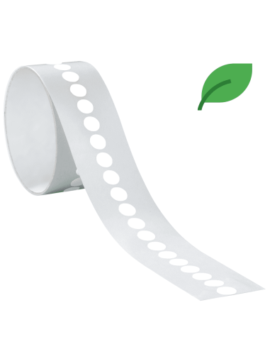 Markeringspunten stickers - wit - ecofoil - 100 per rol