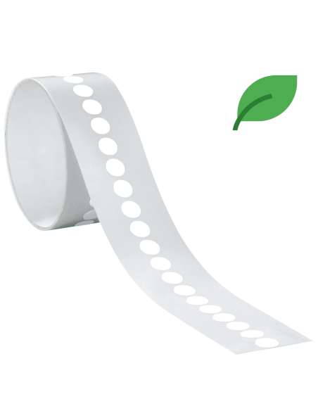 Markeringspunten stickers - wit - ecofoil - 100 per rol