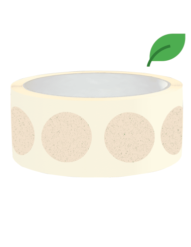Markeringspunten stickers - wit - graspapier - 500 per rol