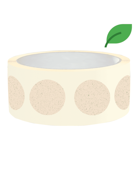 Markeringspunten stickers - wit - graspapier - 500 per rol