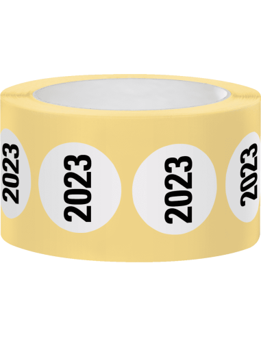 Markeringssticker 2023 - zelfklevend papier - 37 mm - 500 stuks op rol