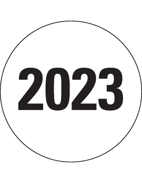 Markeringssticker 2023 - zelfklevend papier - 37 mm - 500 stuks op rol