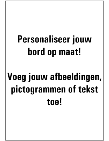 Blanco bord naar wens, rechthoek, staand, zwart wit