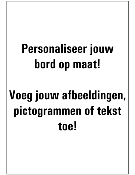 Blanco bord naar wens, rechthoek, staand, zwart wit