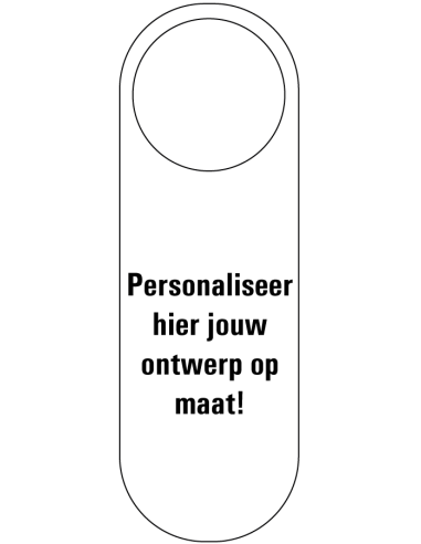 Deurhanger blanco - kunststof - 300 x 100 mm