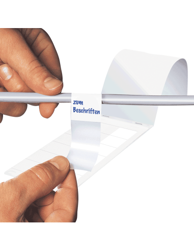 Beschrijfbare kabellabels in boekje - zelfklevende folie