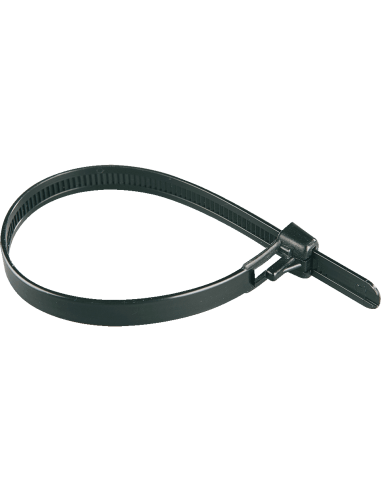 Hersluitbare kabelbinders - polyamide - 100 stuks - zwart