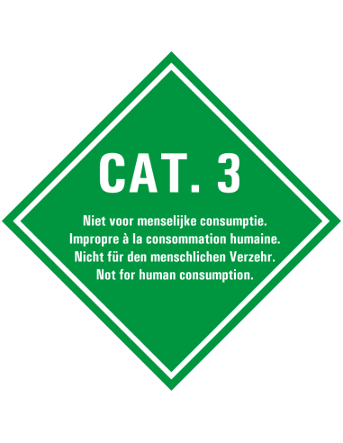 Categorie 3 sticker met tekst kopen?