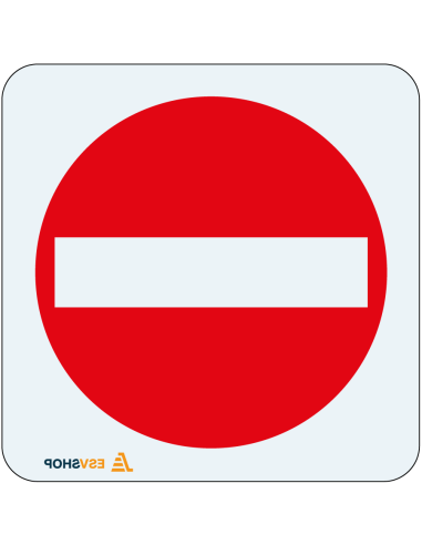 Raamsticker verboden in te rijden, C2, rood wit, rond, rode cirkel met witte streep