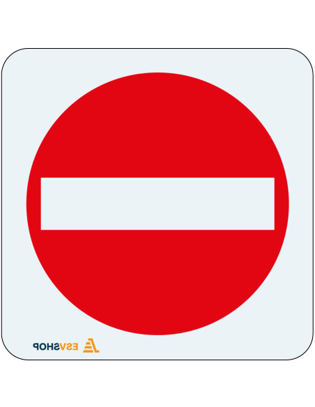 Raamsticker verboden in te rijden, C2, rood wit, rond, rode cirkel met witte streep