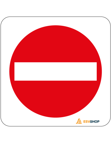 Raamsticker verboden in te rijden, C2, rood wit, rond, rode cirkel met witte streep