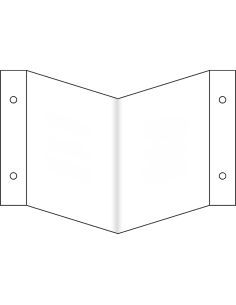 Blanco panorama bord - kunststof - te beplakken met eigen sticker