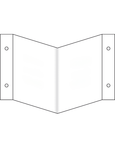 Blanco panorama bord - kunststof - te beplakken met eigen sticker